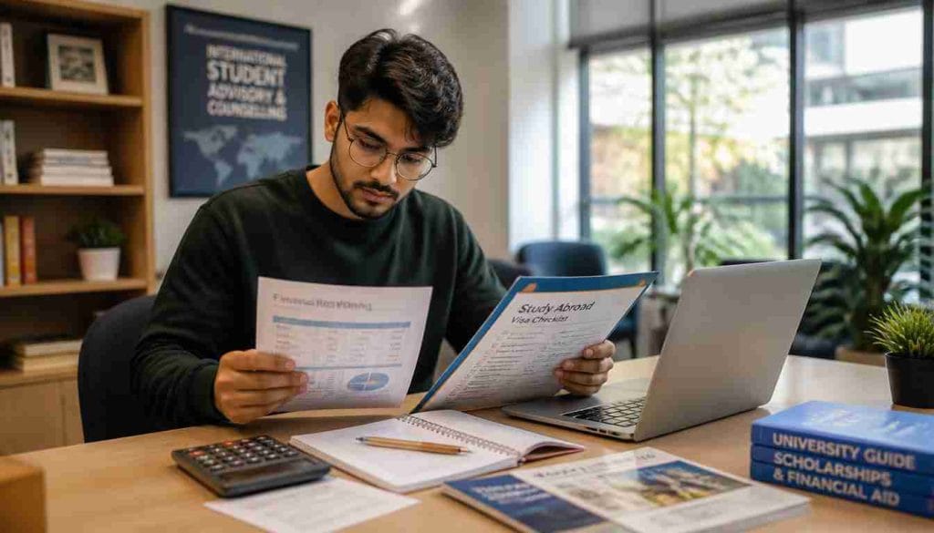 International student preparing financial proof and documents for Australia subclass 500 visa