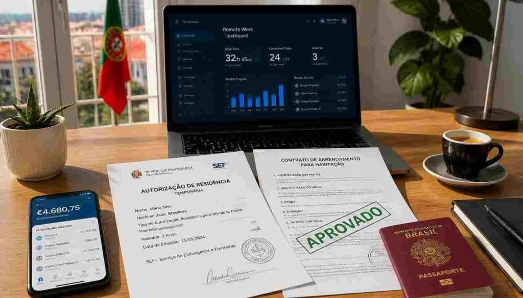 Portugal D8 digital nomad visa proof of income and registered accommodation checklist