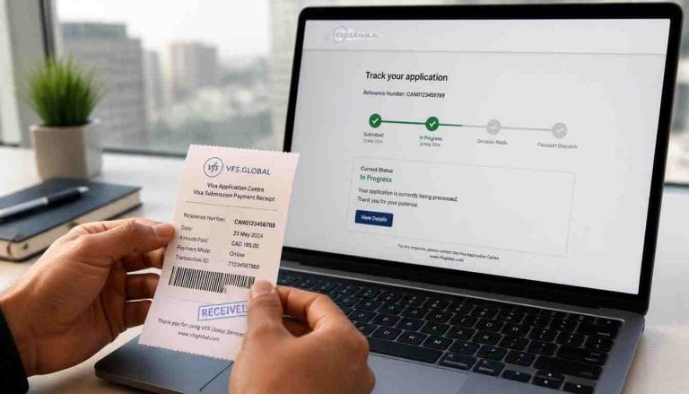 how to track schengen visa application status on vfs global online with reference number