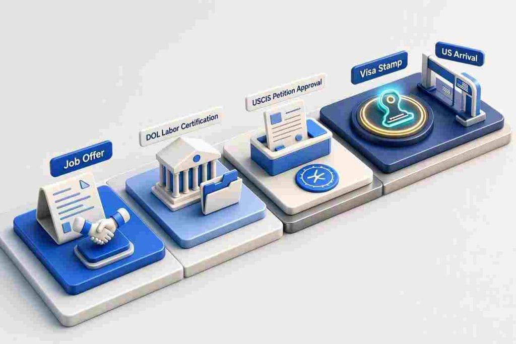 Step by step roadmap for applying and securing USA work visas from abroad