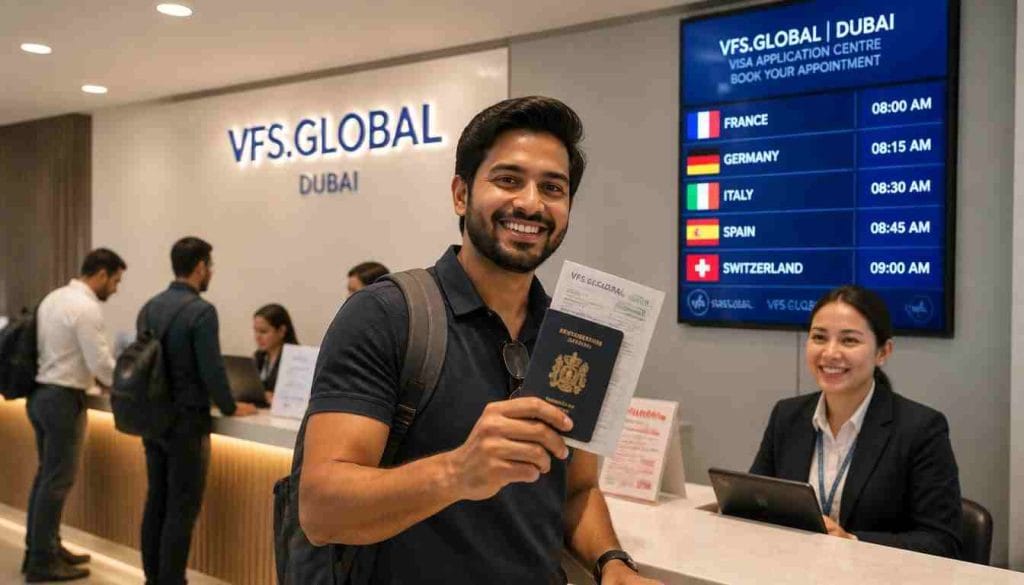 Booking fastest Schengen visa appointment at VFS Dubai for UAE expats