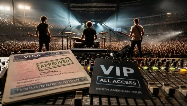 International music band performing on a US tour representing p1b visa requirements for entertainers.