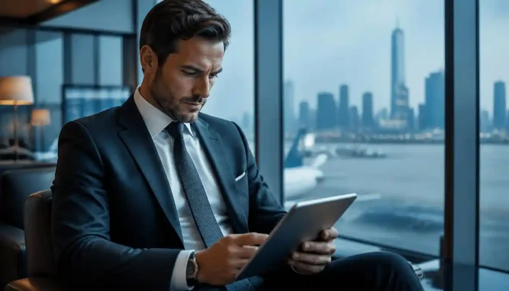 Corporate manager reviewing fast-track international transfer documents to skip the PERM process for the EB1C green card.