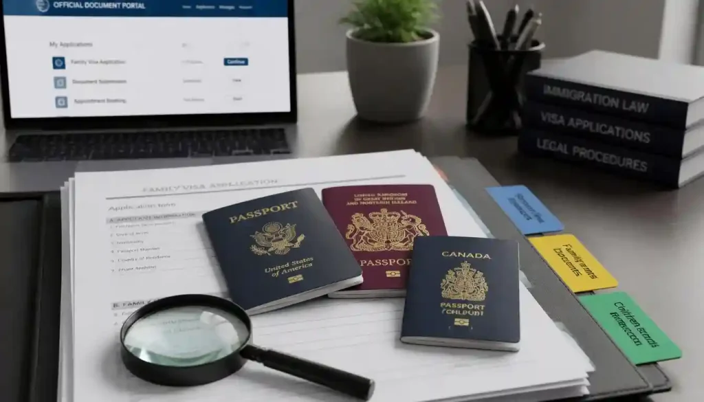 UK standard visitor visa document checklist for family category mapping and file organization
